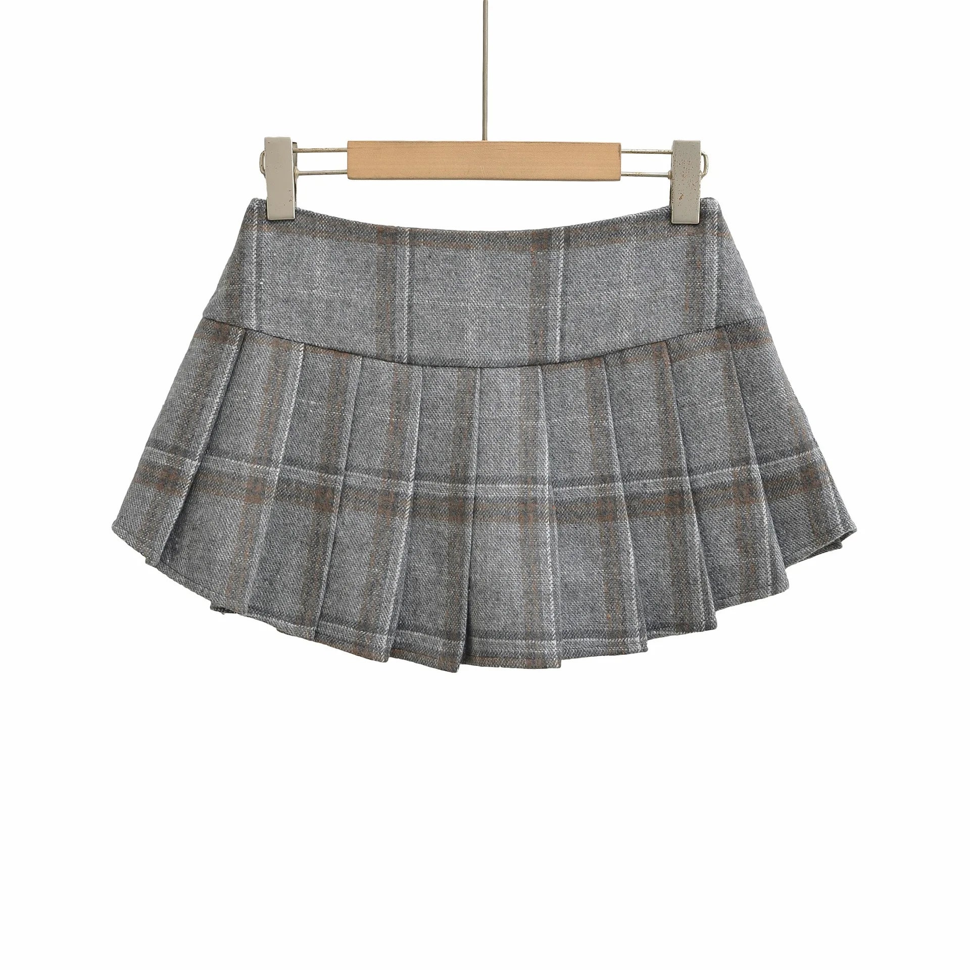 New American Style Pure Desire Hot Girl Plaid JK Waist Pleated Skirt Plaid Half Skirt For Woman Pure Desire Casual Elegant Z3SX