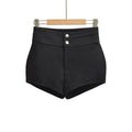 New American Style Solid Color Basic Hot Girl Sexy Hip-enhancing High-waisted Bodycon Shorts For Woman Casual Elegant Y6W8