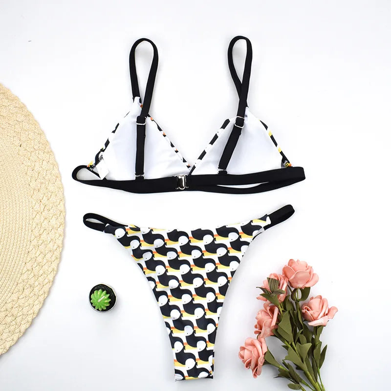 Triangle String Bikinis 2025 Halter Swimsuit Women Triangular Sexy Swimwear Female Bathers Bathing Swimming Swim Suit Beachwear