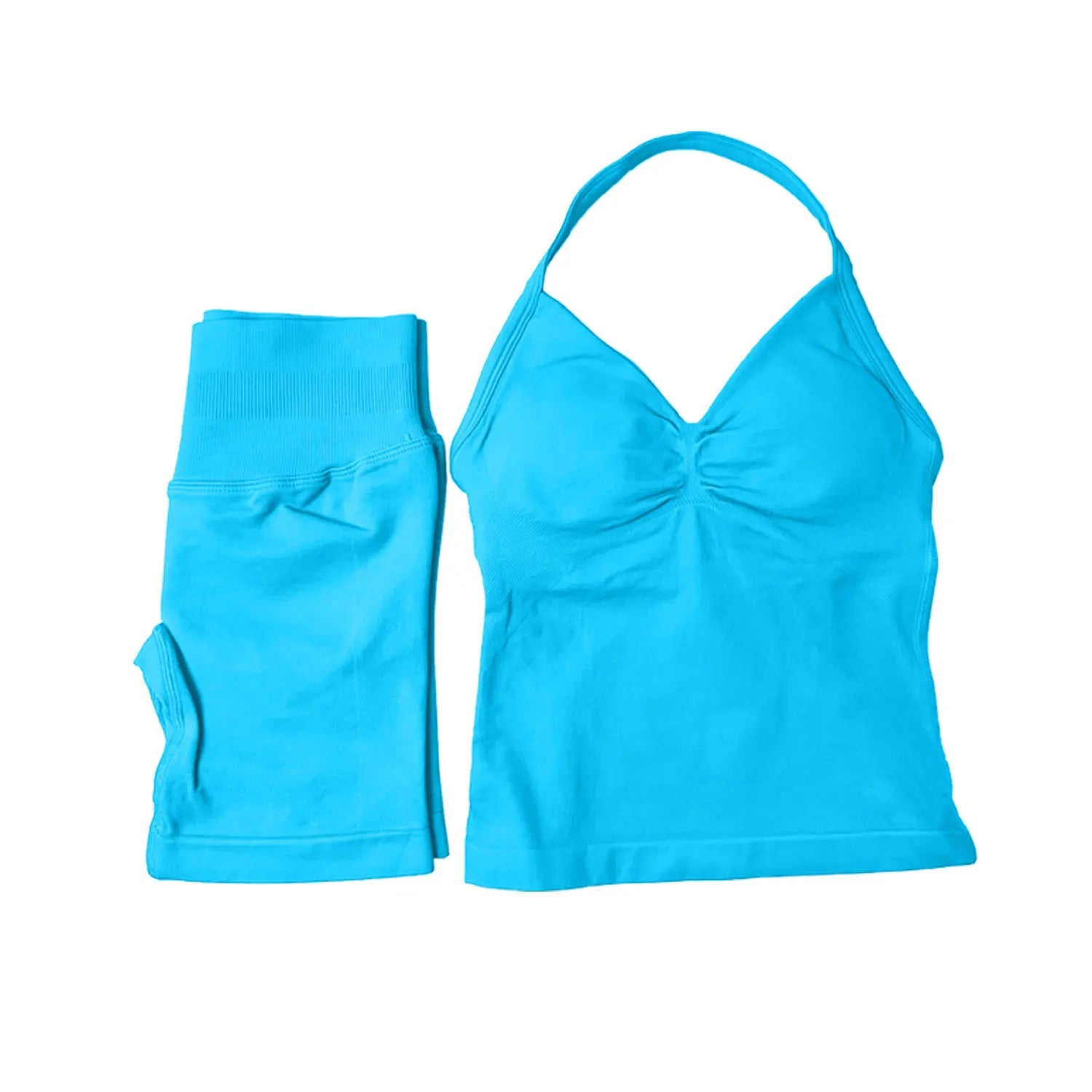 NCLAGEN Yoga Sets Women Gym Clothes ongline Strappy Top Shorts Activewear Sports 2 Piece Fitness Suit Running Workout Sportwear
