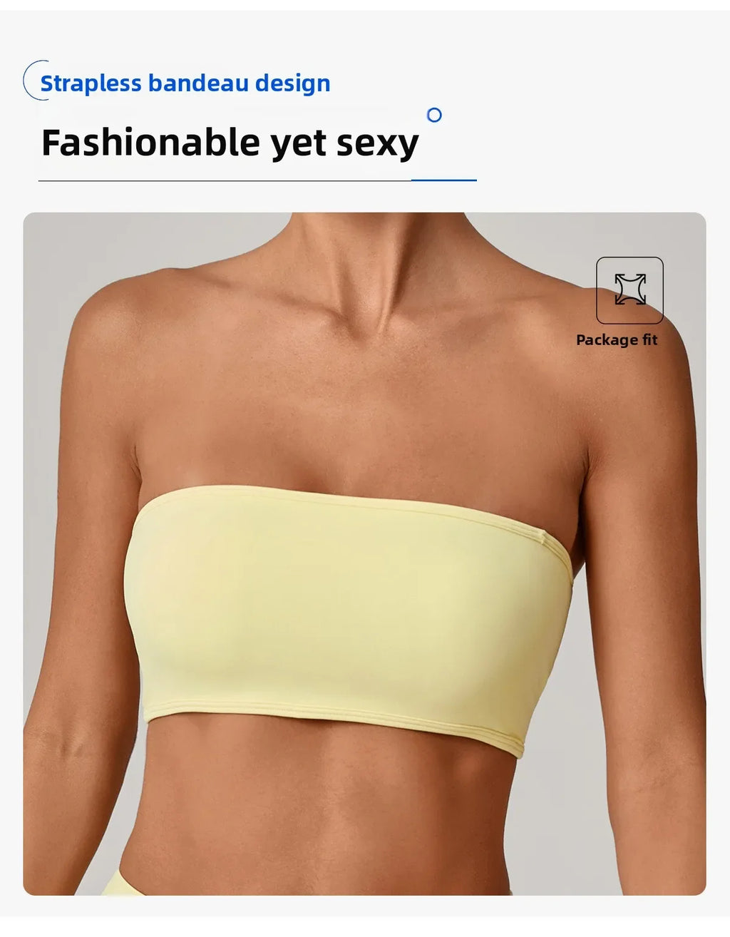 Women Strapless Sports Bra Gym Top Quick-Drying Yoga Clothes Women Tube Top Fitness Chest Wrap Underwear Workout Bra Female