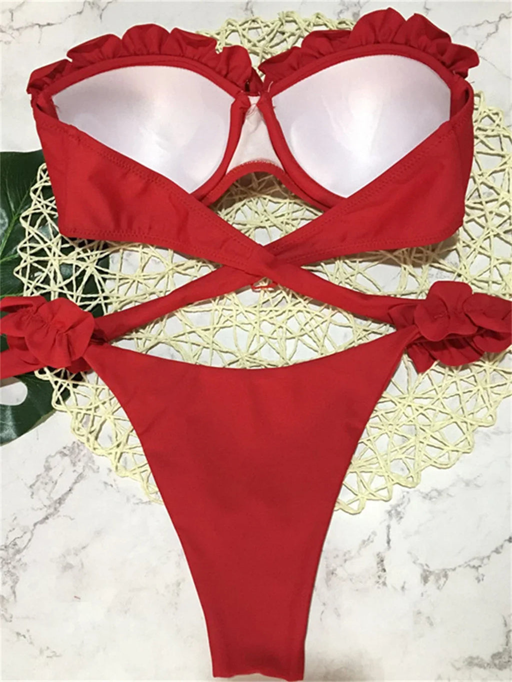 Sexy Animal Print Leopard Bikini Push Up Swimsuit Women Bikinis Sets 2026 Brazilian Bathing Suit Bandeau Beach Thong Swimwear