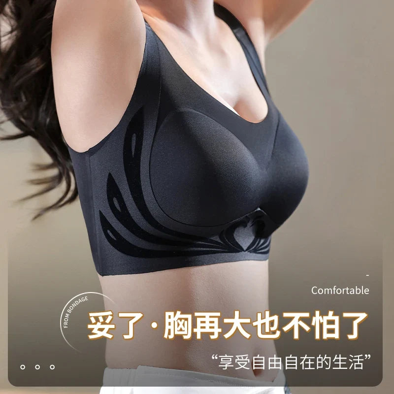 Sexy Lifting Seamless Underwear Women's Small Breasts Gathering No Steel Ring Bh Upper Holder Breast Adjustable Ladies Bra M-6XL