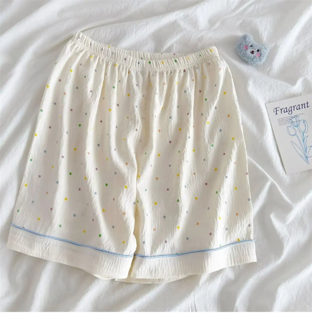 Thin Cotton Women's Short-sleeved Pajamas Set Summer Cute and Casual Sweet and Girly Thin Home Wear Set Sausage Dog Sleepwear