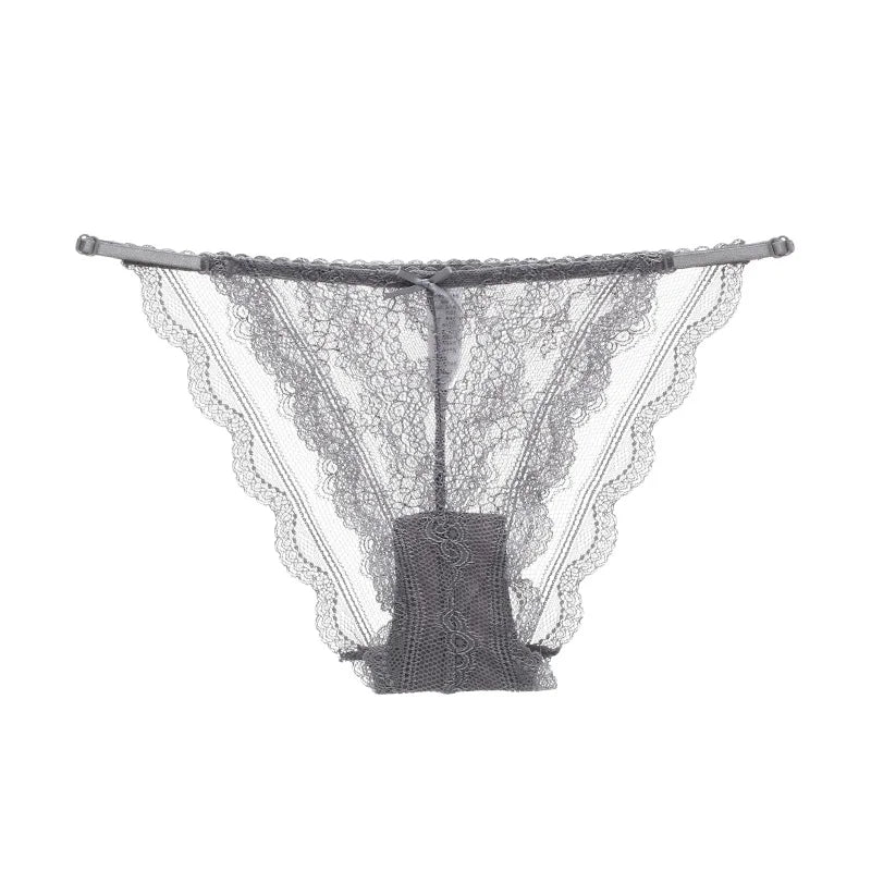 Lace Thin Sexy Girls Panties Women Briefs Thong Hollow Out G String Seamless Underwear Transparent Female Low Waist Lingerie