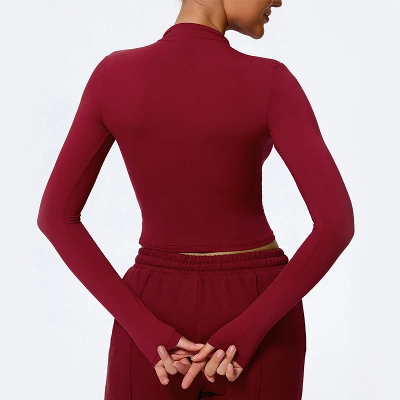 Hearuisavy Summer Women's Fitness Long Sleeved Shirt Lightweight Gym Workout Top Breathable Quick Drying Yoga Clothing Sportwear