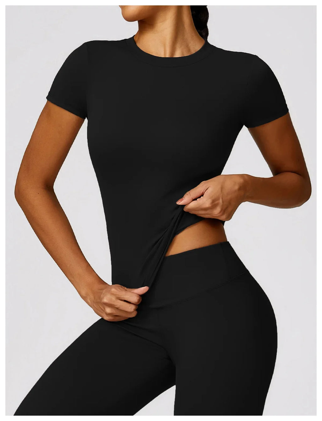 NCLAGEN Gym Top Women Short Sleeve Workout Clothes Sports T Shirt Femme Fitness Activewear Running Accessories Yoga Tight Tops