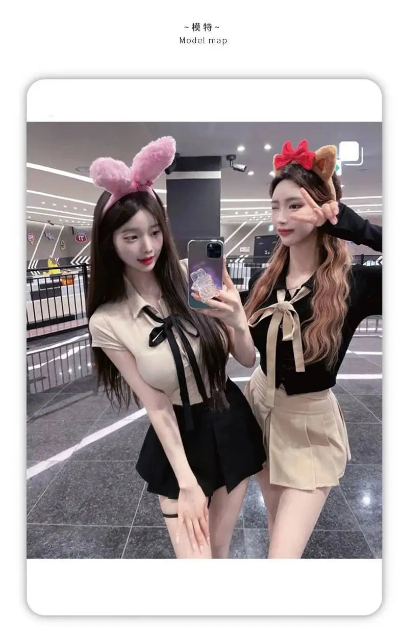 WOMENGAGA Korea Style Sexy Slim High Waist Strap A-line Half Length Skirt Fashion Women Skorts JK Sweet 2023 New  OW3W