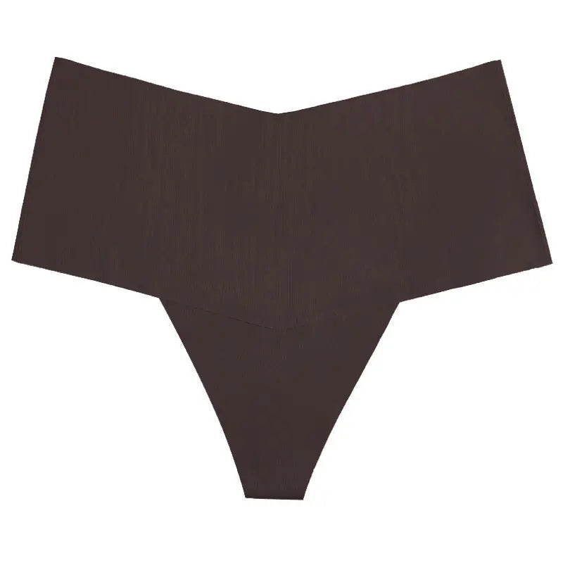 Ice Silk Women Panties Sexy Thong Briefs Yoga Seamless G String Quick Drying Underwear Simple Mid Waist Traceless Thin Sports