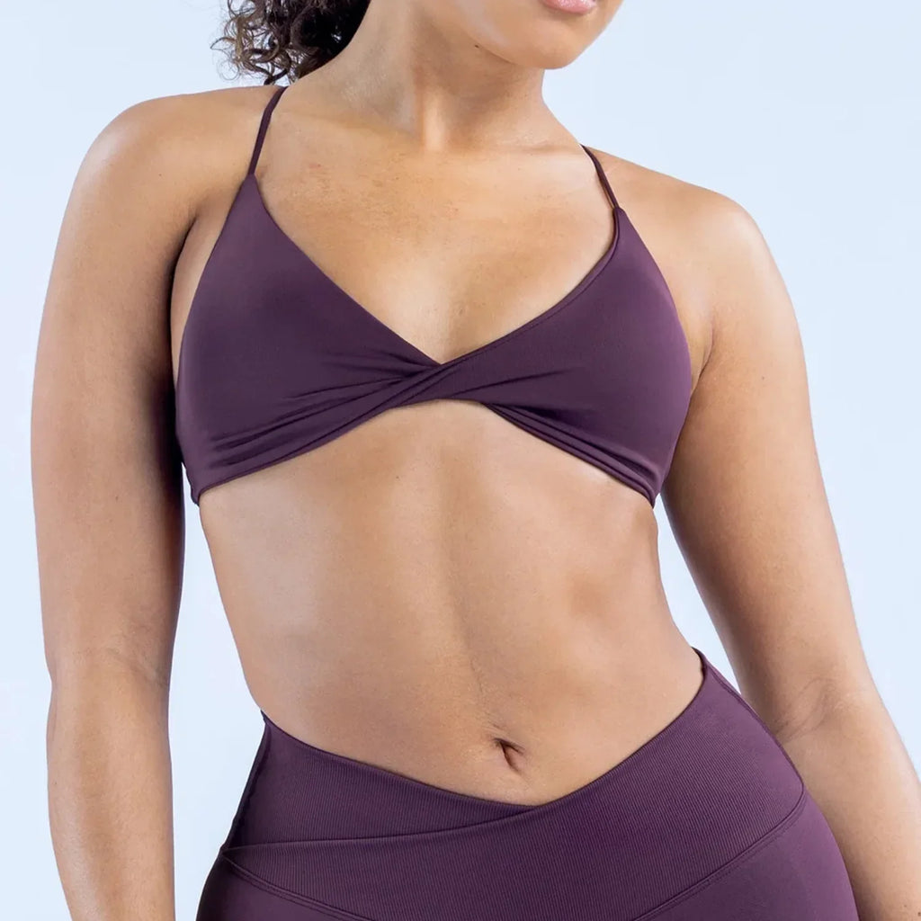 NCLAGEN Vision Twist Front Sports Bra High Support Push-up Gym Underwear Cross Thin Strap Workout Fitness Running Sexy Yoga Top
