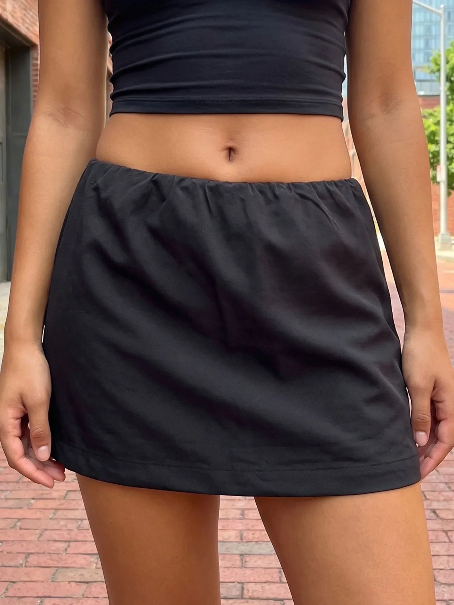 Women Low Waist Pencil Skirt Solid Bodycon Skirt Mini Skirts Daily Travel Parties Summer Female Casual Skirt Streetwear Clothes
