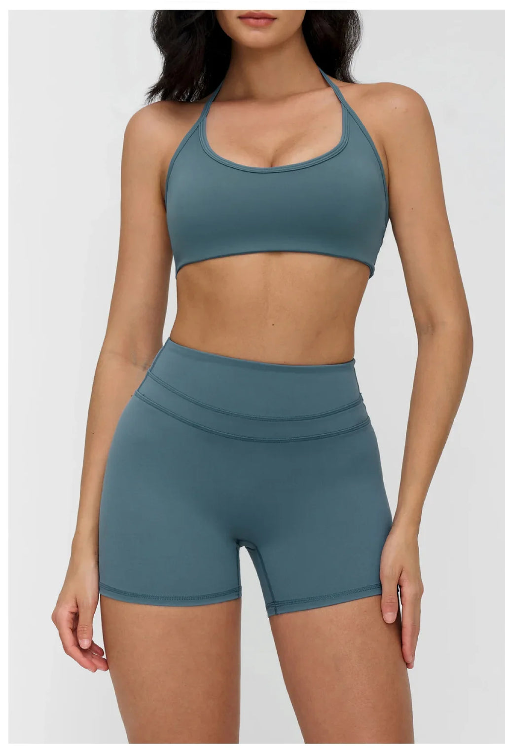 Neck Hanging Sports Bra High Support Women Push Up Bra Summer Gym Clothes Fitness Halter Top Quick Dry Running Workout Underwear