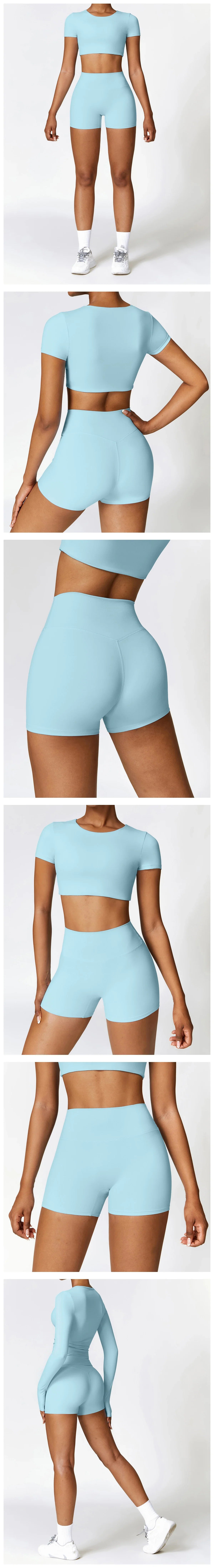 Yoga Shorts Women Summer Fitness Shorts Running Cycling Shorts Breathable Sports Leggings High Waist Summer Workout Gym Shorts