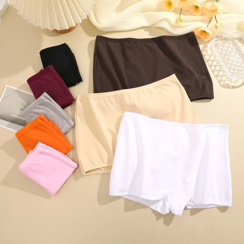 3PCS/SET Women Panties Cotton Seamless High waist Boxer shorts Female Solid Color Briefs Cozy Lingerie Intimate Underpants XS-XL