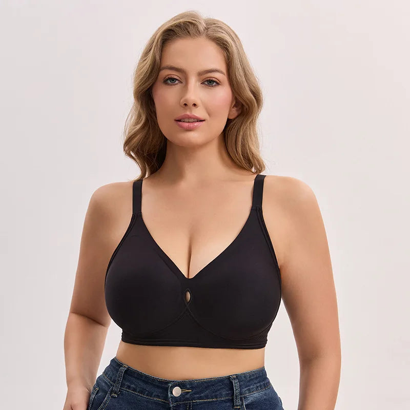 Women's Seamless Wire-Free Bra, Comfortable Everyday Underwear Full Cup Adjustable Straps Comfortable and Breathable Bra