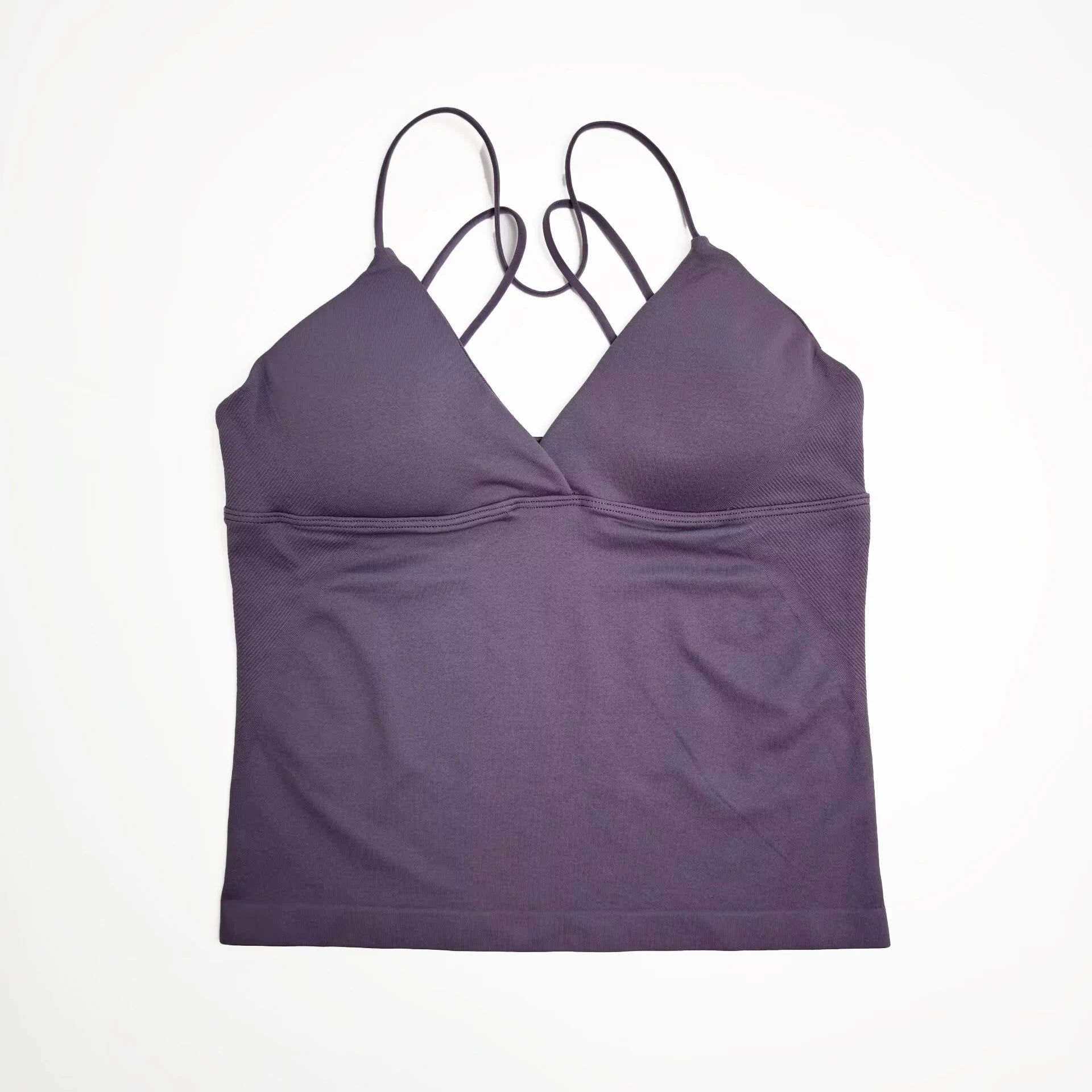 NCLAGEN Vision Twist Front Longline Top Gym Yoga Tops Women Quick Dry Thin Strap High Elastic Workout Vest Push-up Fitness Tank