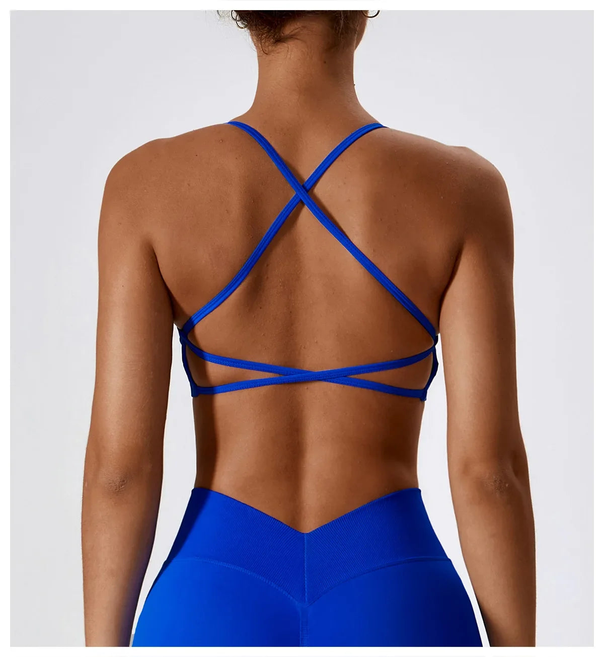 Women Cross Strap Sports Bra Women Push Up Sport Bra Yoga Gym Crop Top Brassiere Fitness Top Seamless Sport Bra Breathable Bras