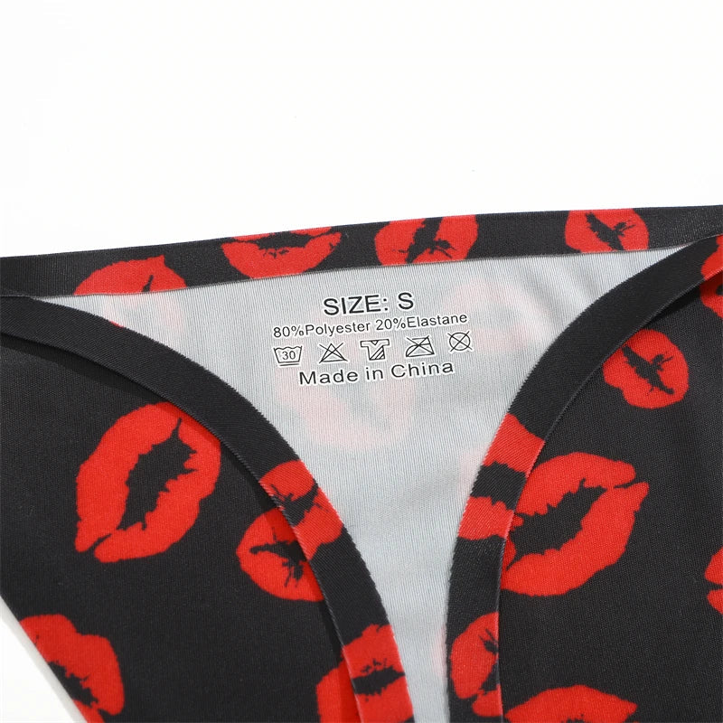 7PCS Women Seamless Leopard Butterfly Panties Sexy Ultra-thin Briefs Female Ice Silk No Trace Underwear Low Rise Soft Lingerie