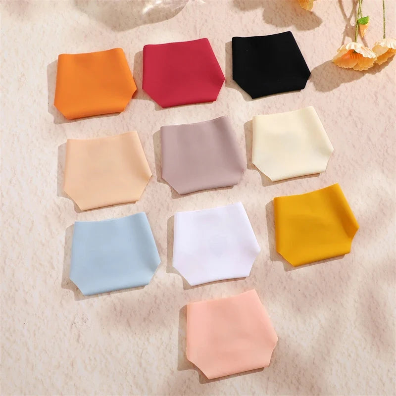 7PCS/Set Seamless Ice Silk Panties Women V-Waist Underwear Sexy Sports Briefs Panties Female Soft Ultra-thin Lingerie G-string