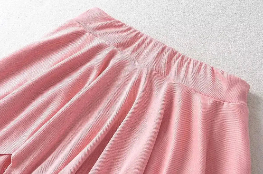 Summer Sexy Pure Desire Loose Edge Design Sense Short Skirt Women High Waisted Wrap Hip Reducing Age Pleated A-line Skirt H2JI