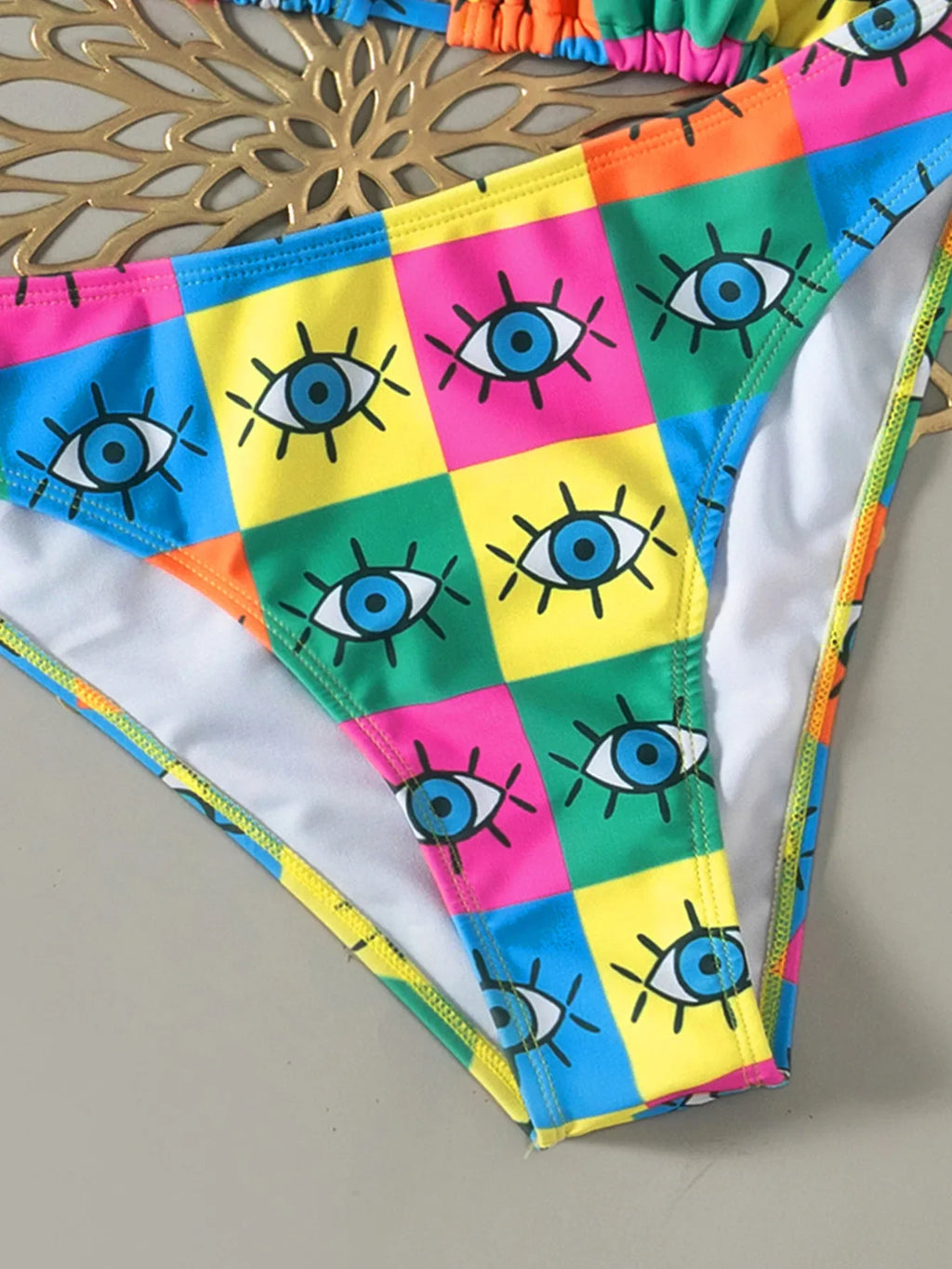 2025 New Women's Black Ground White Dot Printed Swimsuit Halter Neck Low Waist Bikini Set For Summer Female Swimwear Brazilian