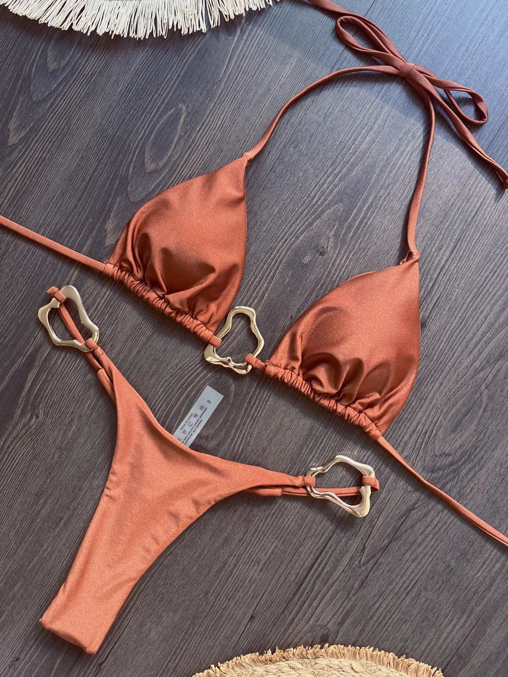 Sexy Black Orange Micro Bikini 2026 Women Metal Circle Push Up Bra Thong Swimsuit Summer Bathing Suit Holiday Swimwear Biquini