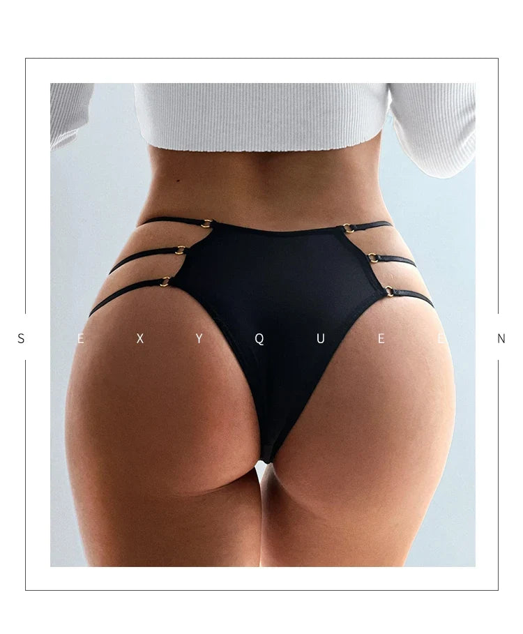 Ice Silk Sports Panties Sexy Women Underwear Low Waist Crotch Cotton Hollow Out Sex G String Female Seamless Briefs