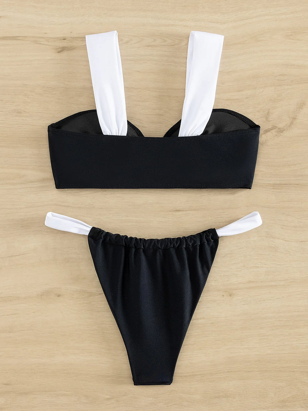 2026 Solid Thong Brazilian Bikinis Swimwear Women Swimsuit  Black White Bikini Set Bathing Suit Female Summer Beach Wear Biquini