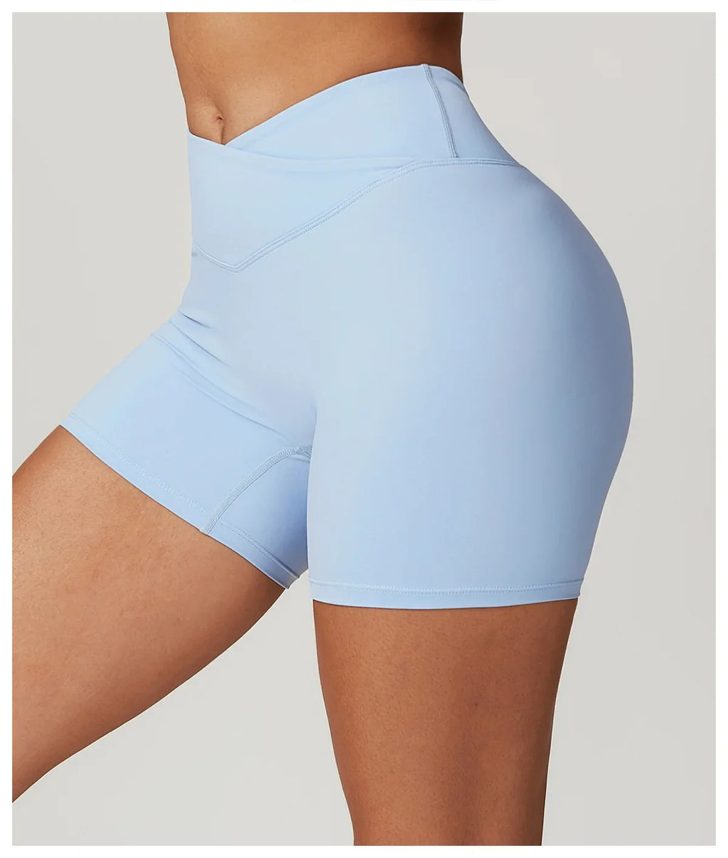 Yoga Shorts Women High Waist Workout Shorts Fitness Yoga Tights Lift Butt Fitness Ladies Yoga Gym Running Short Pants Sportswear