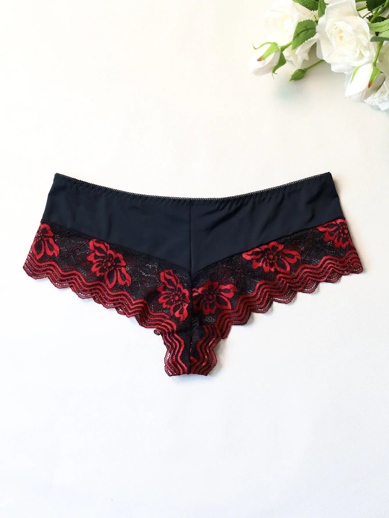 Women Sexy Floral Lace Panties Low Rise Underwear Comfortable Elastic Waistband Female Soft Briefs