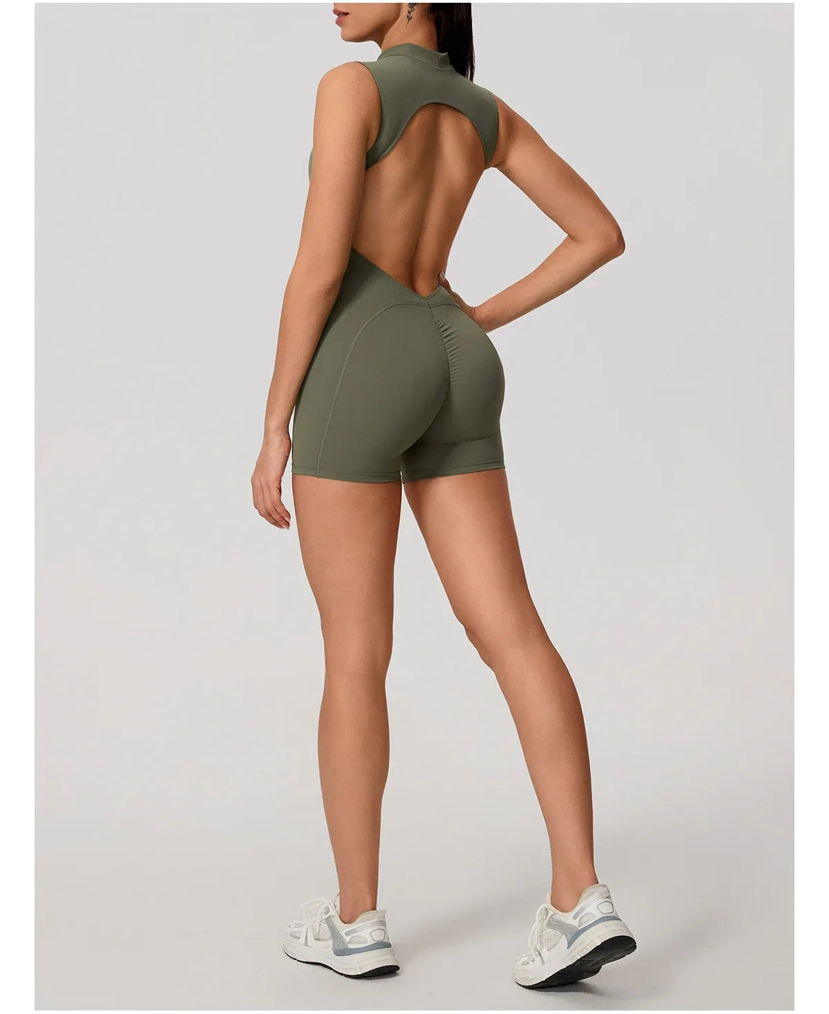 Hearuisavy Summer Sports Overalls Women Gym High Stretch Sleeveless Yoga Bodysuit Running Push Up Butt-Lifting Fitness Jumpsuit