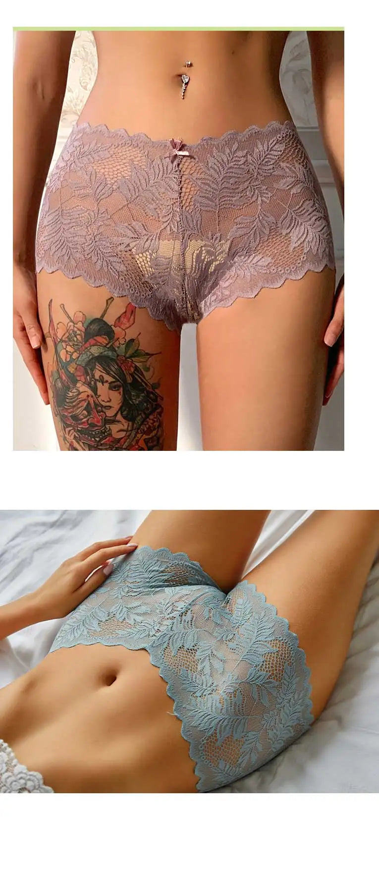 6PCS Women Lace Boxers Briefs Sexy Seamless Breathable Low Waist Female Underwear Solid Color Intimates High Elastic Lingerie