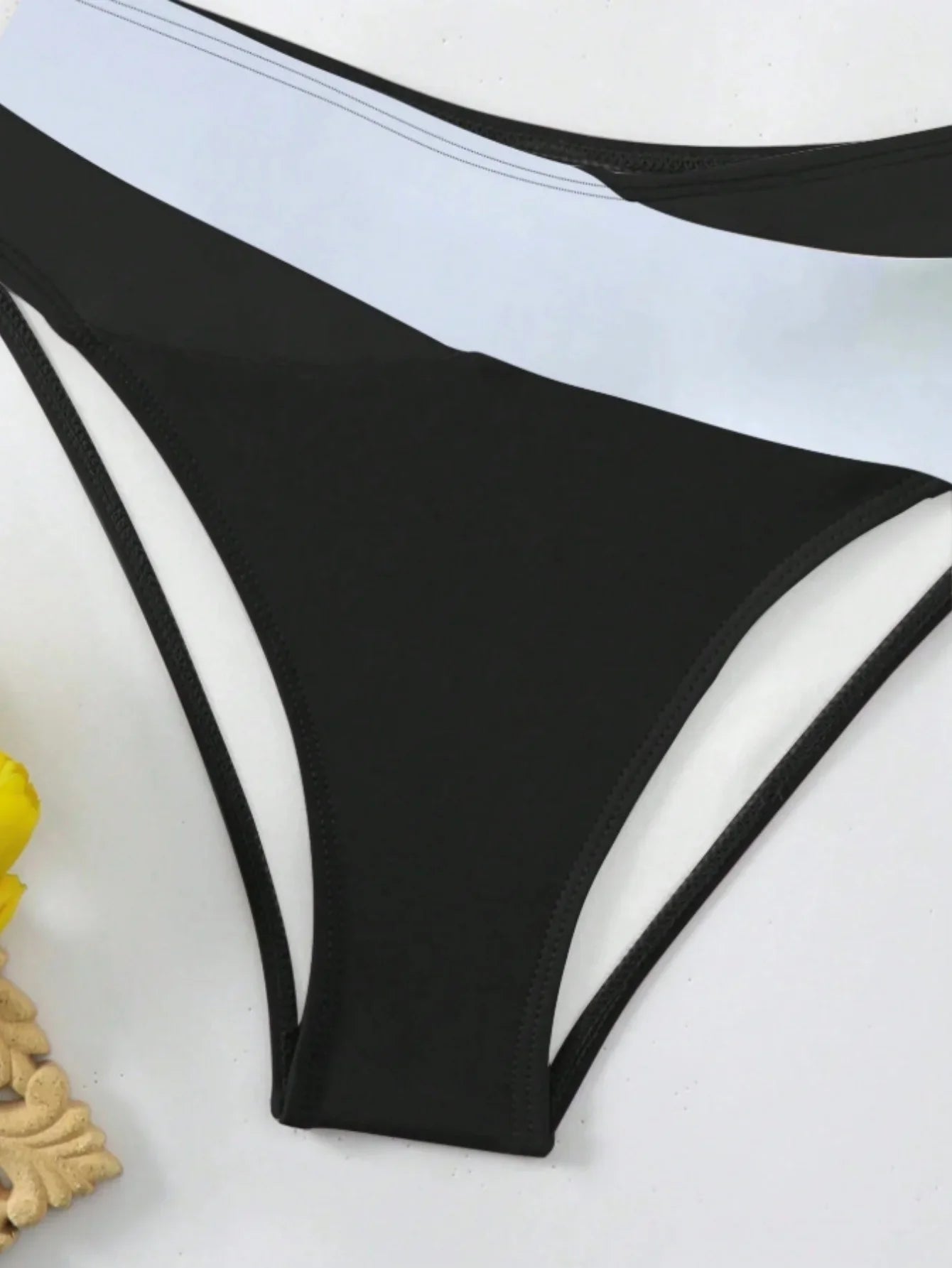 Sexy Bandeau Bikini 2026 Women Black Patchwork Striped Push Up High Waist Swimsuit Summer Bathing Suit 2 Piece Swimwear Biquini