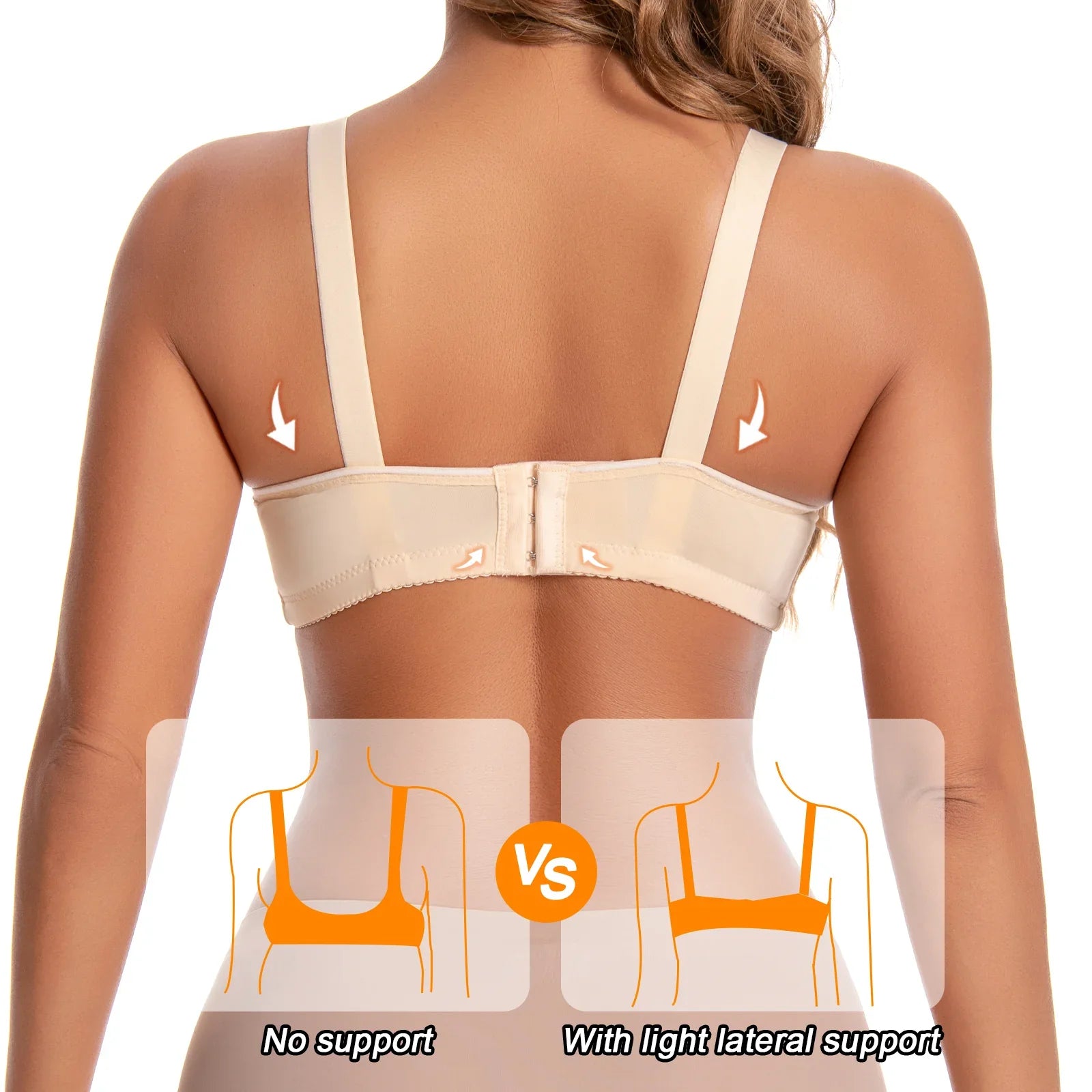 6 Pieces Color Women' Sexy Lace No Wire Bras Plus Size Adjustable Shoulders Strap T-Shirt Bra For Cup A B C D