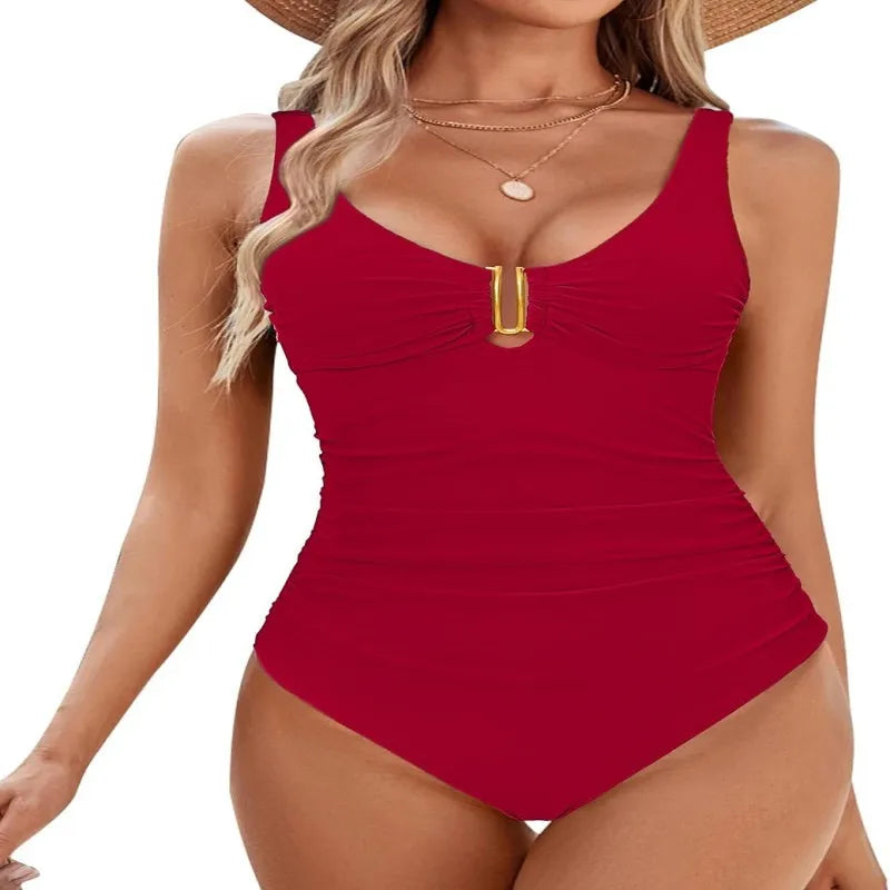 2026 Women's Swimsuit Fashion High-end One-piece Swimwear Sexy Swimwear Women One Piece Backless One-Piece Suits Bathing Suit