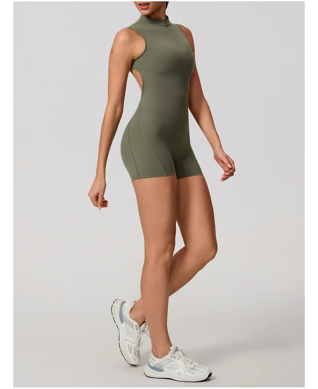 Hearuisavy Summer Sports Overalls Women Gym High Stretch Sleeveless Yoga Bodysuit Running Push Up Butt-Lifting Fitness Jumpsuit