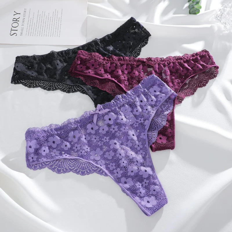 1Pcs Women Cotton Lingerie Sexy Thong Soft Fashion Panties Femme Design Underwear Pantys Underpant Lingerie Lace Intimates S-XL