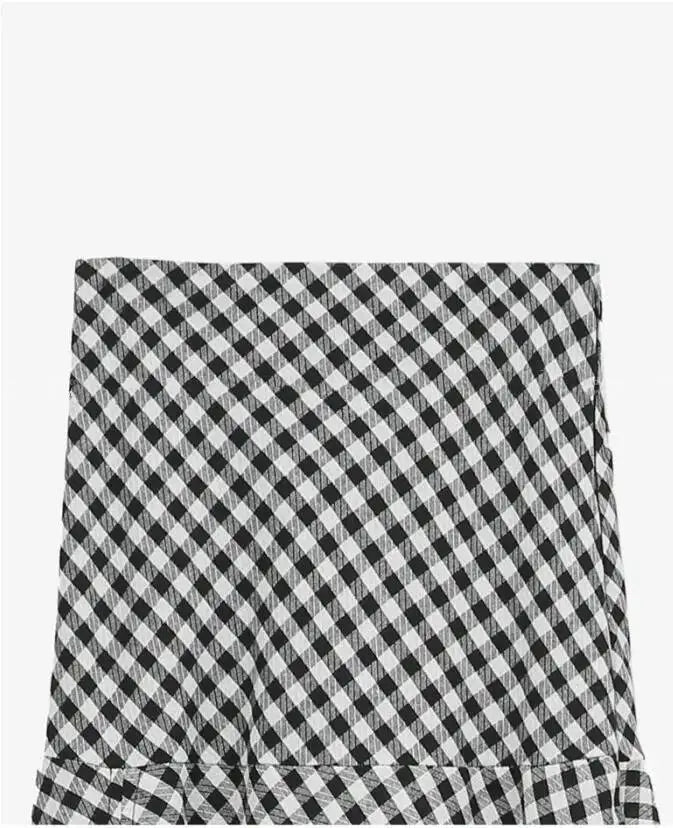 WOMENGAGA Korea Style 2023 Spring/Summer New High Waist Elegant Split Plaid Skirts Half Length Skirts Fashion Women 2023 22IV