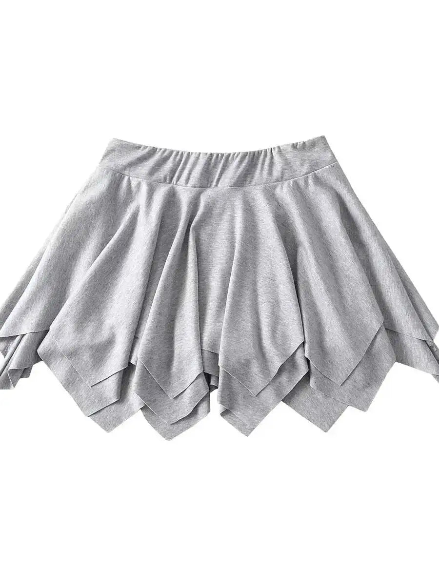 Summer Sexy Pure Desire Loose Edge Design Sense Short Skirt Women High Waisted Wrap Hip Reducing Age Pleated A-line Skirt H2JI