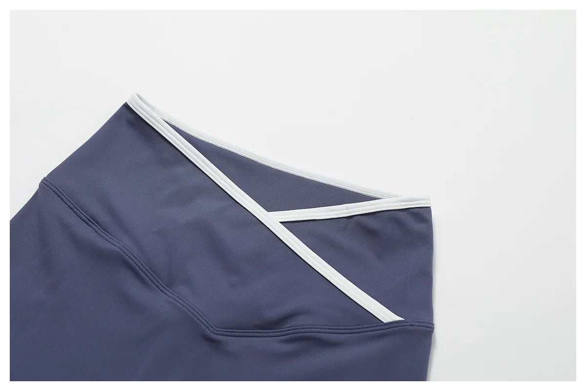 Yoga Shorts Women Fitness Shorts V-shaped Waist Running Cycling Shorts Breathable Sports Leggings High Waist Workout Gym Shorts