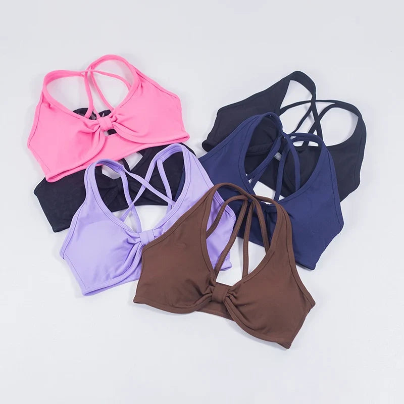 DIAS FIT JOY fold sports bra cross beauty back detachable yoga bra tight fitting outdoor sports running fitness gym suit