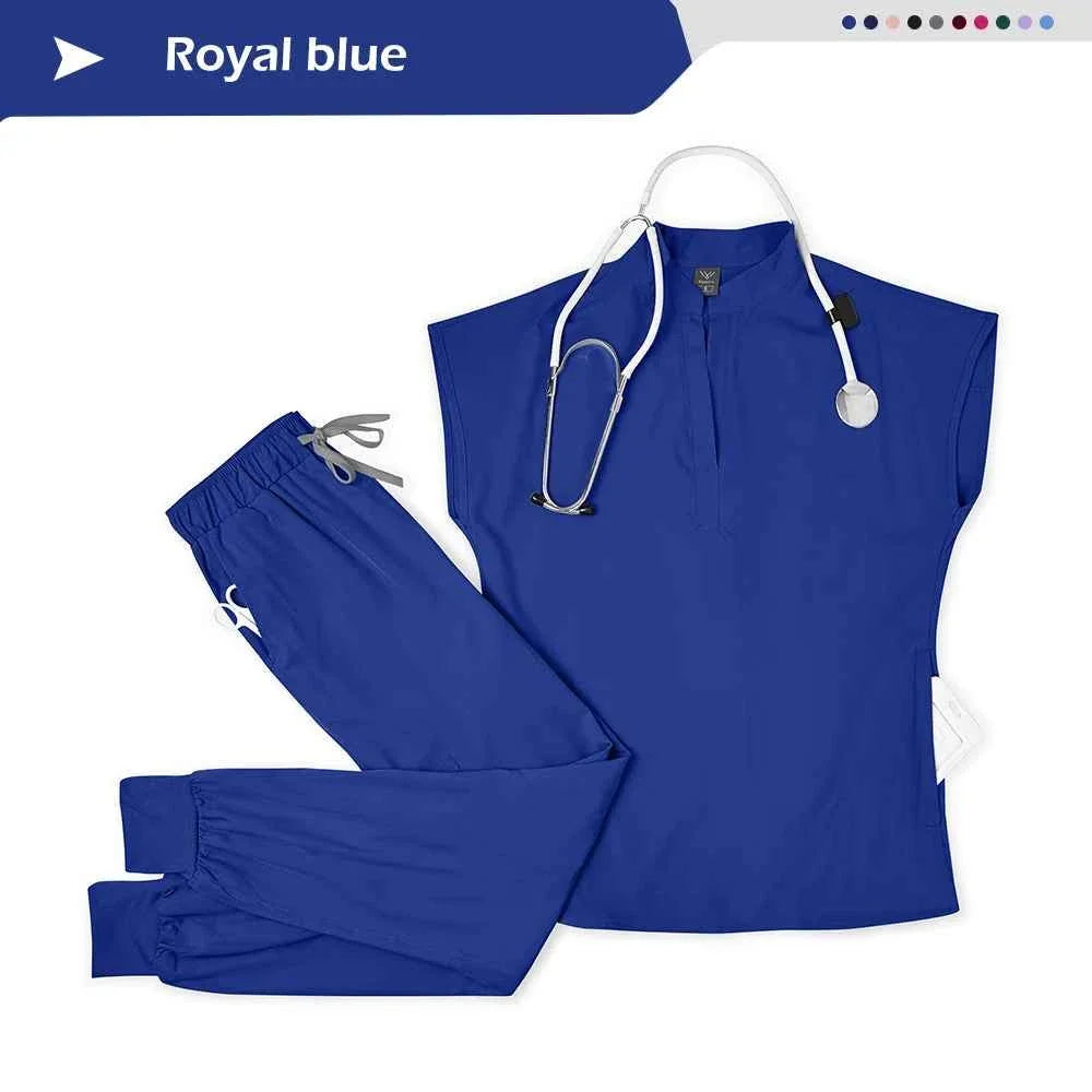 Spandex Stretch Medical Scrub Set Uniform