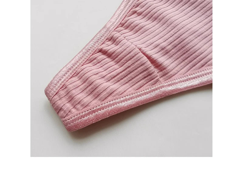 Cotton  Sexy Women's Panties Simple Thongs Lingerie Briefs Female Underwear Sports G-Strings Hot T-Back Breathable Underpants