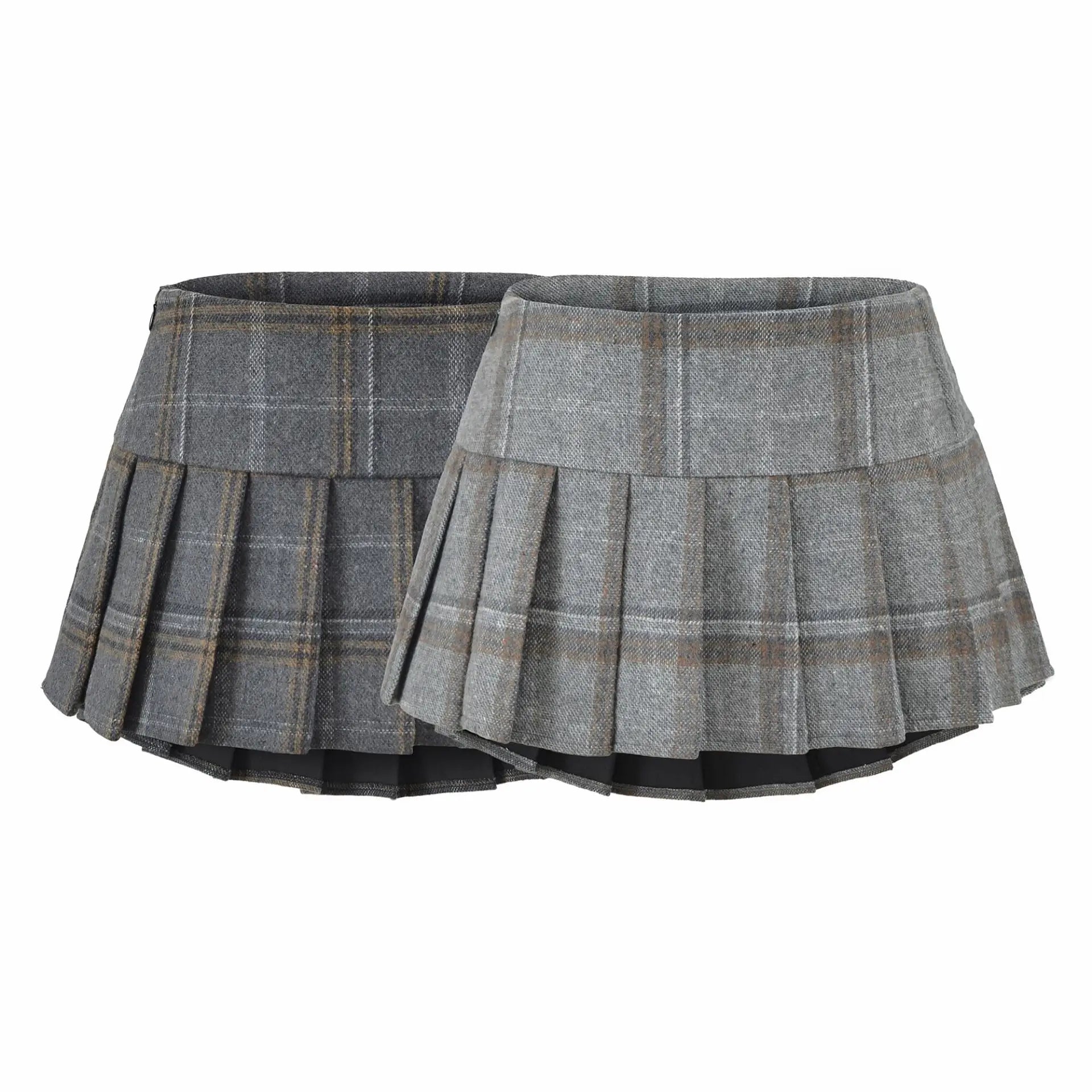 New American Style Pure Desire Hot Girl Plaid JK Waist Pleated Skirt Plaid Half Skirt For Woman Pure Desire Casual Elegant Z3SX