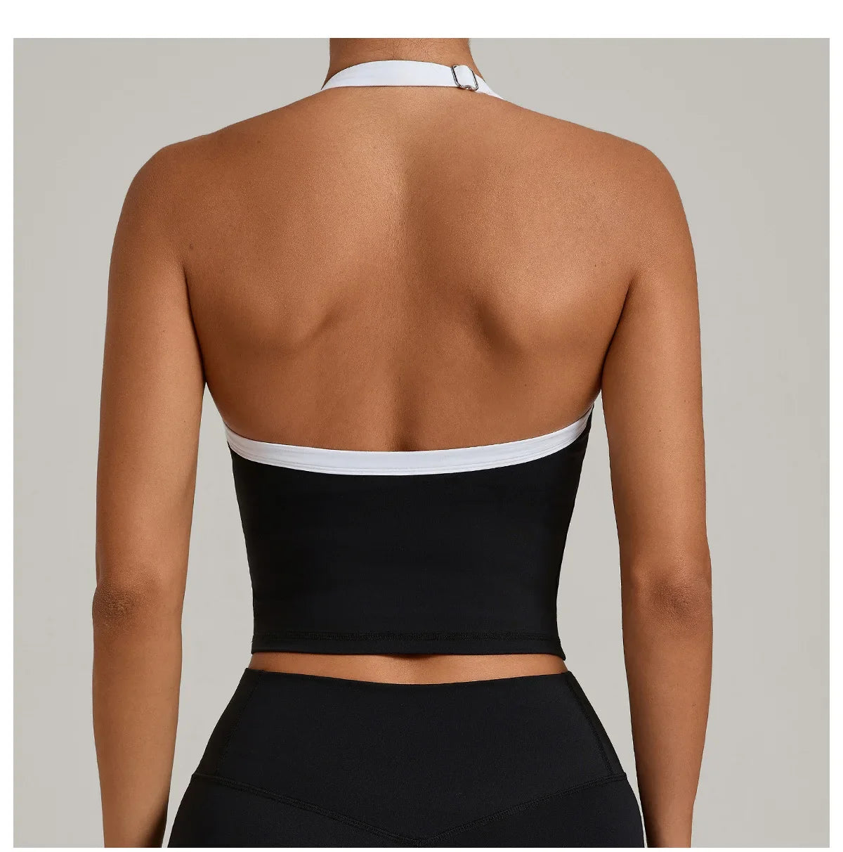 Hanging Neck Top Women Sports Bra Push Up Fitness Yoga Bra Color Blocked Underwear Gym Sport Tops Women Running Vest Bralette