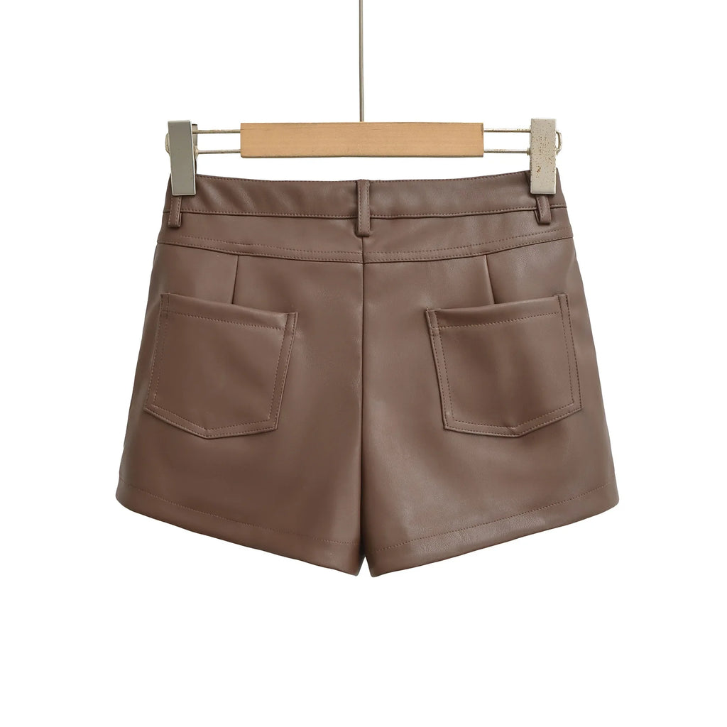 Hot Shorts For Women High Waist Button Curved Design Slim Silhouette For Looks Casual Stylish Daily American Style Shorts OVOM