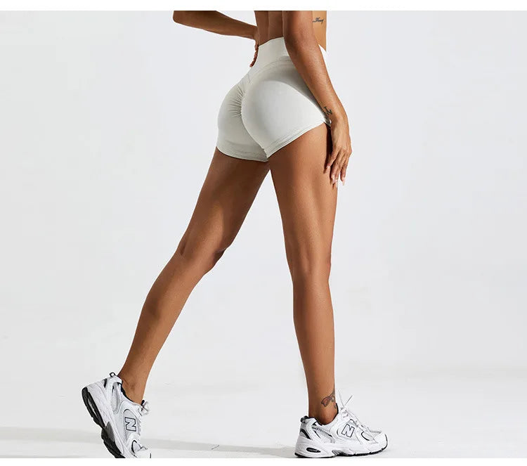 Yoga Shorts Buttock Lift Scrunch Fitness Shorts Gym Legging Cycling Slim Fit Workout Shorts Women High Waist Sports Shorts Women