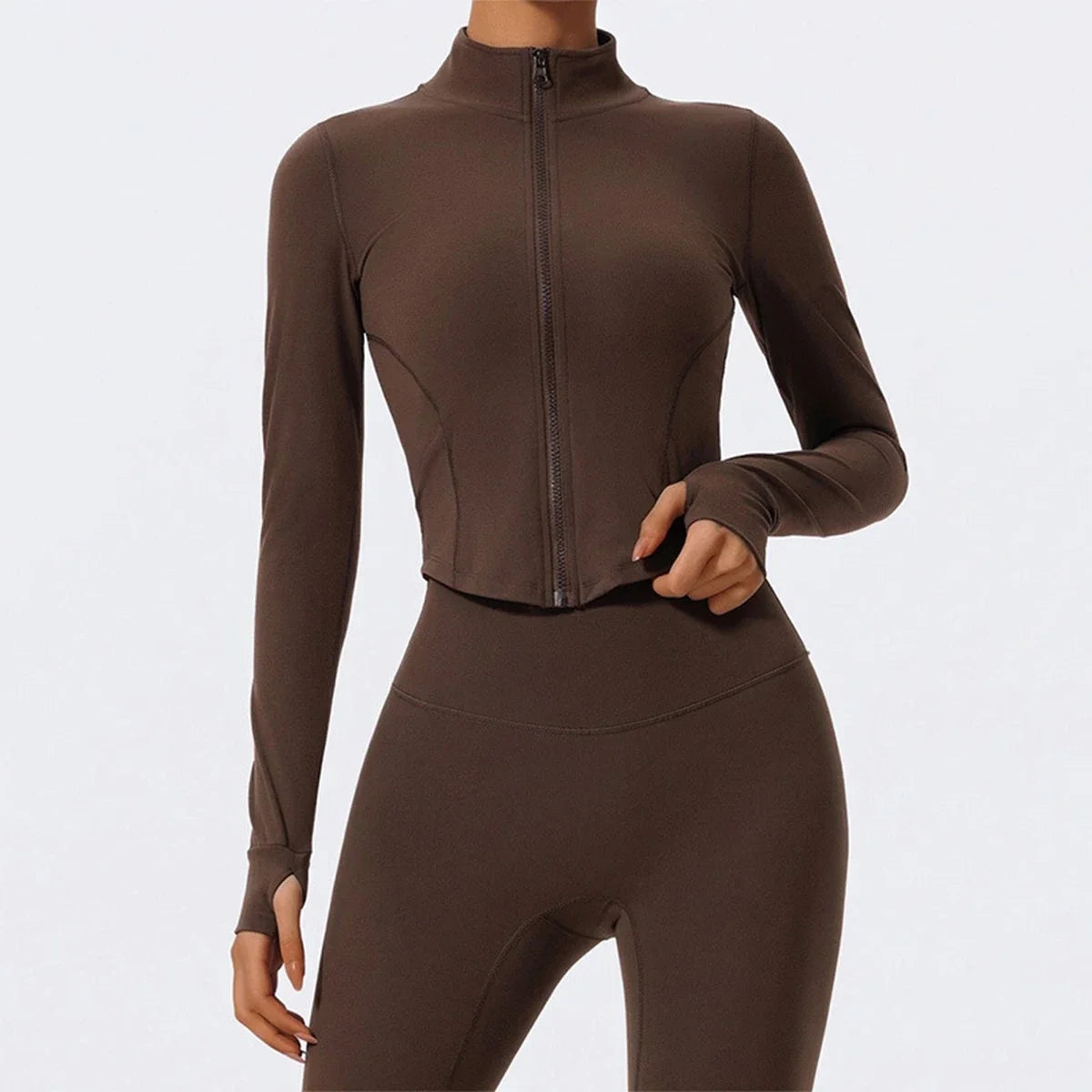 Hearuisavy Summer Ultra-Soft Fabrics Tight Sports Jackets Women Zipper Gym Yoga Clothes Female Quick-Dry Long Sleeve Sportswear