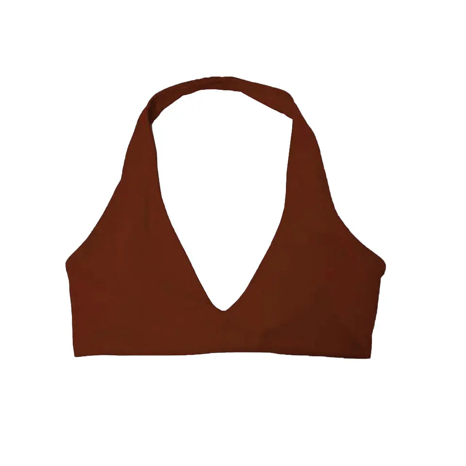 NCLAGEN Gym high support Workout underwear SoftMotion Minimal Halter Neck Bralette Women's sports bra Pilates yoga halter top