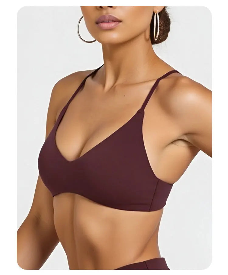 NCLAGEN Easy Lift Ultra Minimal Bralette Sport Bra High Support Women Gym Clothes Fitness Underwear Pilates Workout Yoga Top